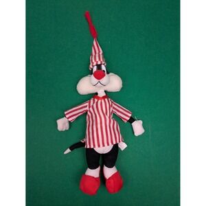Sylvester‎ the Cat Plush Looney Tunes Pajamas Nightcap Vintage 1997 Play-By-Play